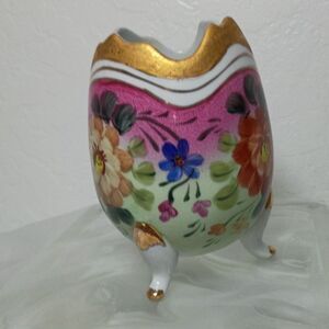 Formalities by Baum Bros Footed Egg Shaped Floral Vase~Vintage~